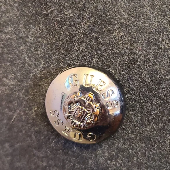 🌬️Guess Grey Ruffle Pea Coat - Picture 4 of 14